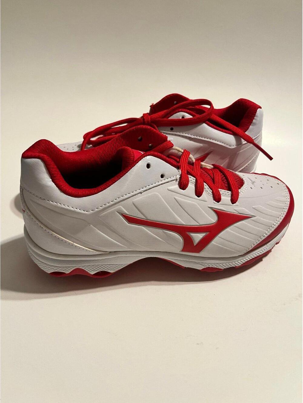 Mizuno Women's 9 Spike Sweep 3 Softball Red White Size US 6
